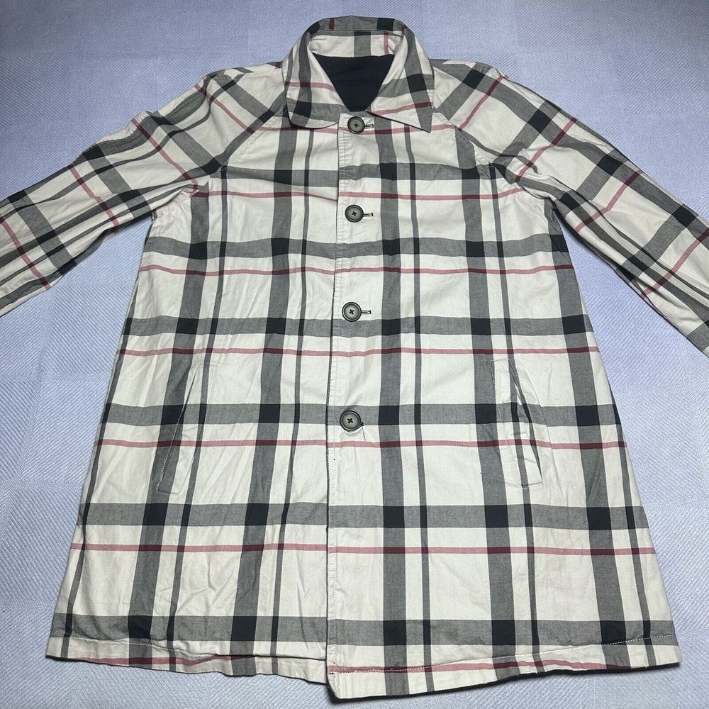 Pendleton Reversible Plaid Check & Black‎ Long Button Jacket Women's Size M/L - Picture 2 of 13